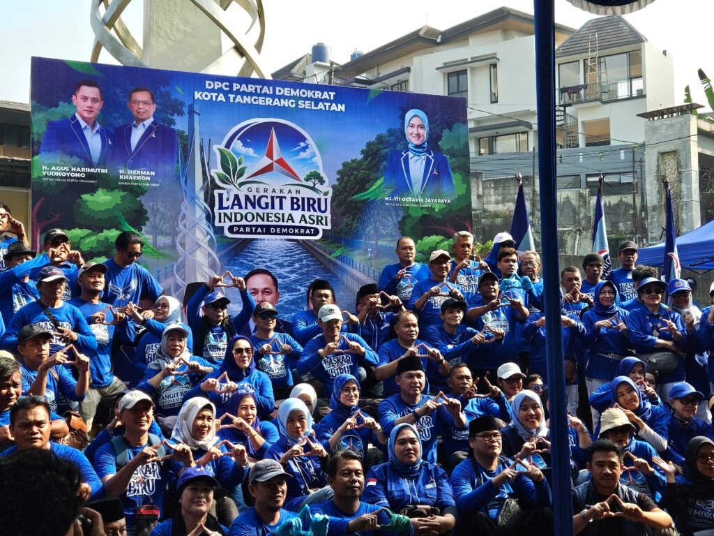 Demokrat Tangsel Ajak Warga Jaga Situ Gintung Lewat ‘Langit Biru Indonesia Asri’