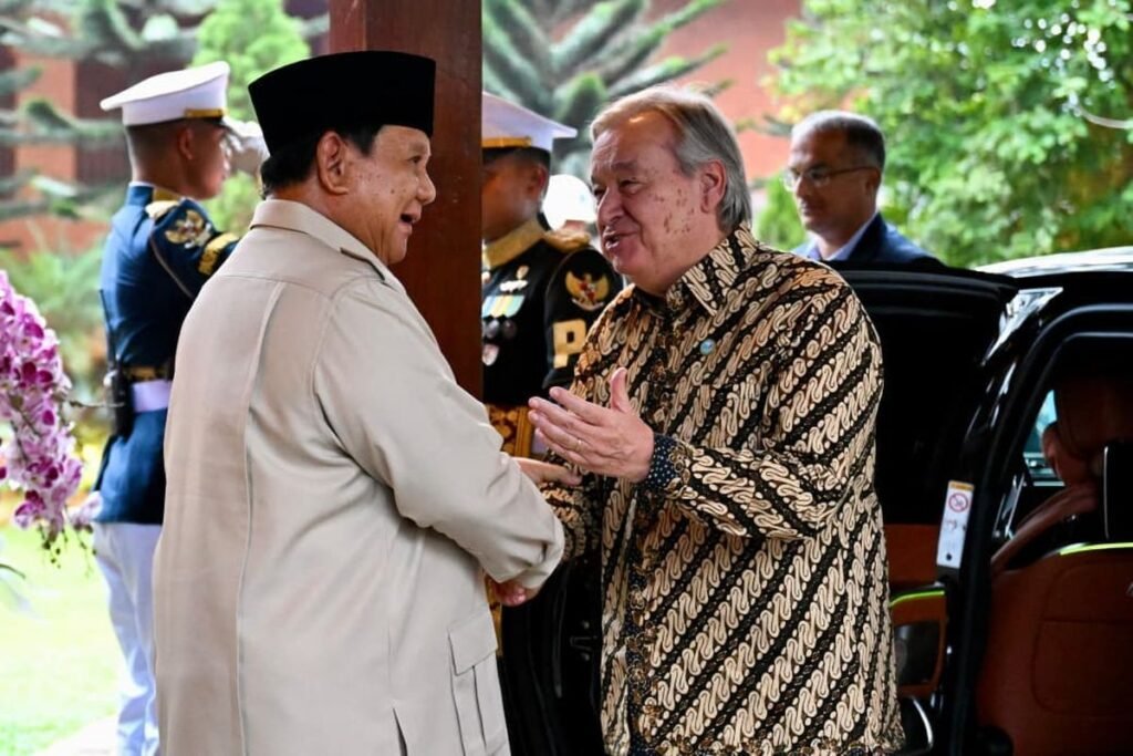 Bahas Isu Global, Sekjen PBB bersama Retno Marsuadi Sambangi Prabowo di Hambalang
